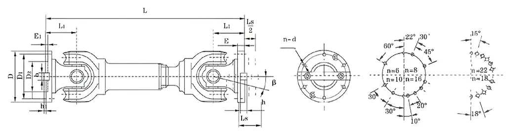 SWP-B-Short-Flex-Type-Universal-Joint-Coupling-Dimensions