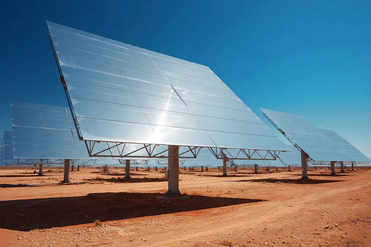 Industrial solar field cardan coupling in operation